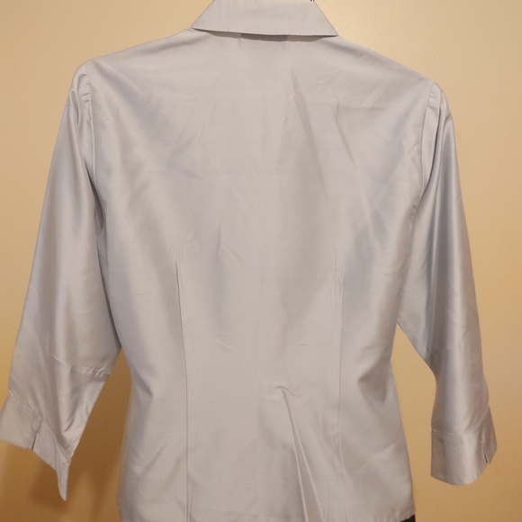 Sigrid Olsen | Light Blue Button-up Silk Blouse - Picture 2 of 3